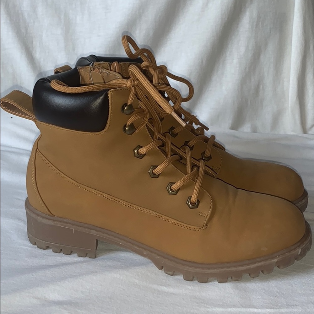 Copper combat boots
